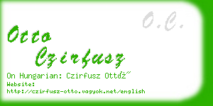 otto czirfusz business card